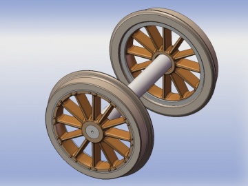 Essieu porteur 12.6 mm 12 rayons ancien